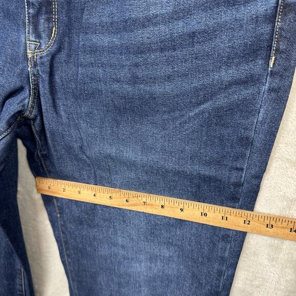 Seven7 NEW Loose Straight Leg Jean Womens 14 Blue Denim High Rise Stretch Zipper - Picture 11 of 15